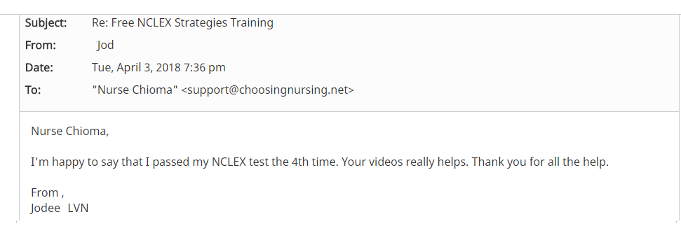 Choosing Nursing member testimonial 6